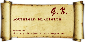 Gottstein Nikoletta névjegykártya